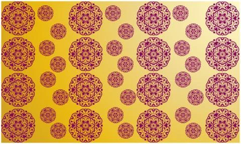 Digital textile design of art Illustrazione stock