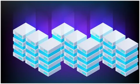 Digital textile design of boxes on abstract background Stock Illustration