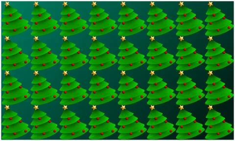 Digital textile design of Christmas tree on abstract background Stock Illustration