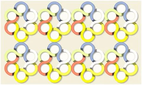 Digital textile design of circle on abstract background Stock Illustration
