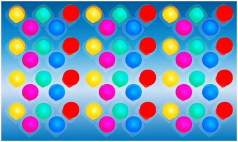 Digital textile design of colored circle and square on abstract background Stock Illustration