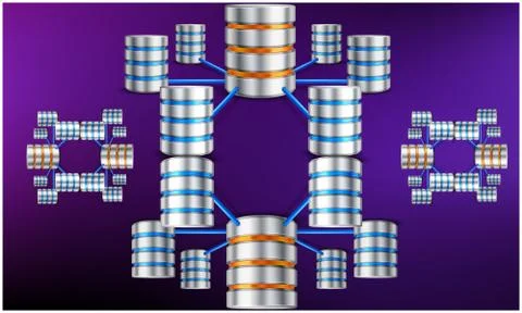 Digital textile design of data security network on abstract background 스톡 일러스트
