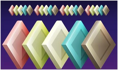 Digital textile design of diamond boxes on abstract background Illustrazione stock