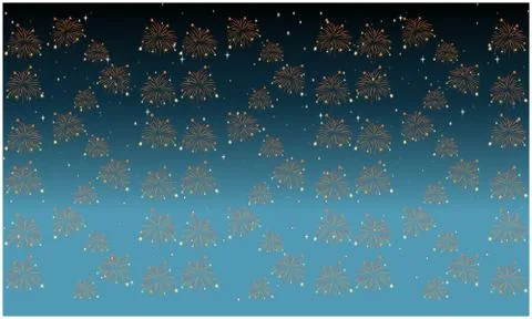 Digital textile design of fireworks on abstract background Stock Illustration