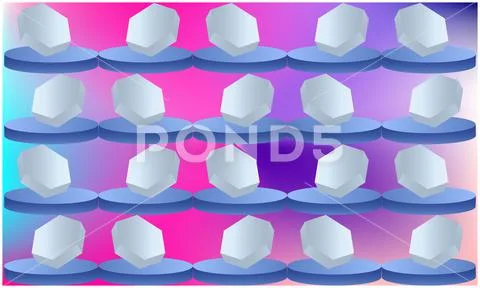 Digital textile design of hexagon pattern on abstract background 스톡 일러스트