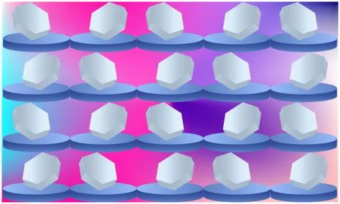 Digital textile design of hexagon pattern on abstract background Stock Illustration