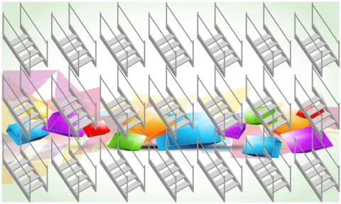 Digital textile design of ladder material Illustrazione stock