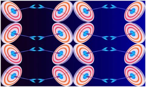 Digital textile design of objects on abstract background 스톡 일러스트
