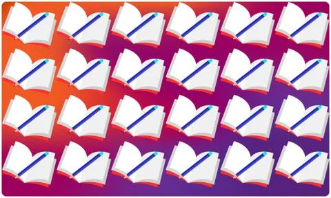 Digital textile design of objects on abstract background 스톡 일러스트