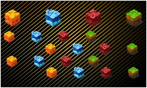 Digital textile design of rainbow box on abstract background Stock Illustration