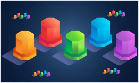 Digital textile design of rainbow objects on abstract background Stock Illustration