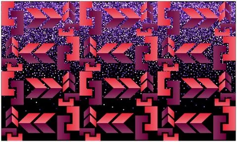 Digital textile design of various art on abstract background Stock Illustration