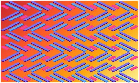 Digital textile design of various bars on abstract background Illustrazione stock