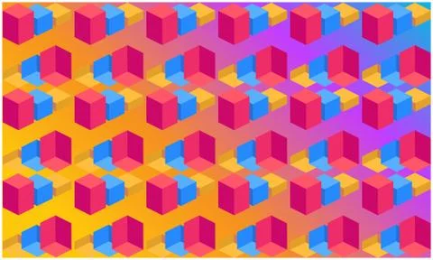 Digital textile design of various boxes on abstract background 스톡 일러스트