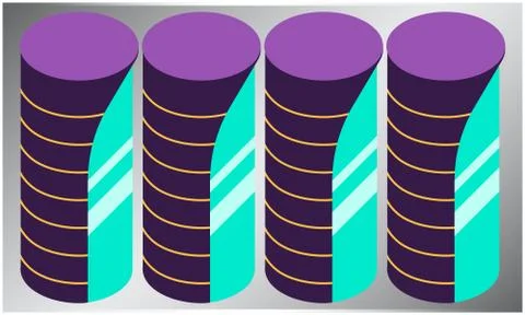 Digital textile design of various coin on abstract background Stock Illustration