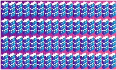 Digital textile design of various cubes on abstract background Illustrazione stock