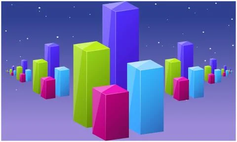 Digital textile design of various cubes art on abstract background Stock Illustration