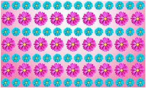 Digital textile design of various flowers Illustrazione stock