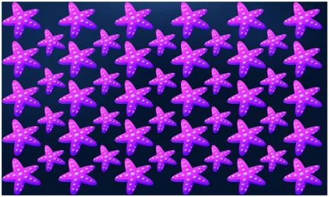 Digital textile design of various stars Illustrazione stock