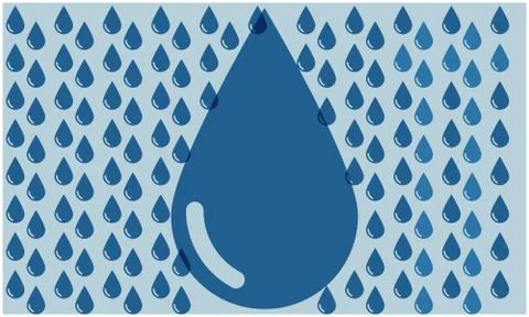 Digital textile design of water drop on abstract background Illustrazione stock