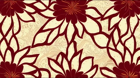 Digital textile motif border and Mughal art Seamless animation Stock Footage 220146897