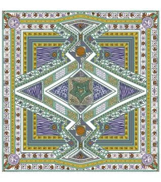 Digital textile Print Manually illustrated for textile Branding Illustrazione stock