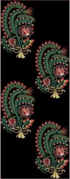 Digital textile Print Manually illustrated for textile Branding Illustrazione stock