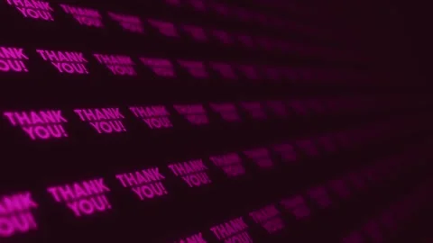 Digital thank you message appears on dark background motion Stock Footage 327500259