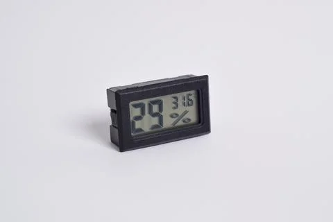 Digital thermo-hygrometer Stock Photos