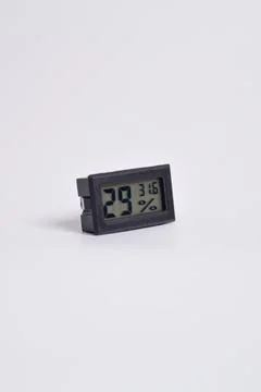 Digital thermo-hygrometer Stock Photos