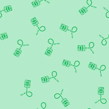 Digital thermometer agri tech glyph vector seamless pattern Illustrazione stock