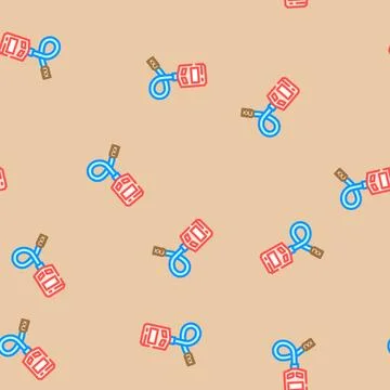 Digital thermometer agri tech vector seamless pattern Illustrazione stock