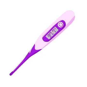 Digital Thermometer for Body Temperature Check Stock Illustration