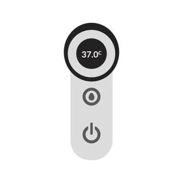Digital thermometer flat icon eps with white background Stock Illustration