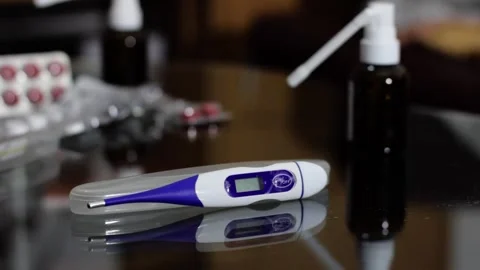 Digital thermometer Stock Footage 258796118
