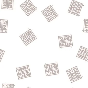 Digital thermometer glyph vector seamless pattern black Stockillustratie