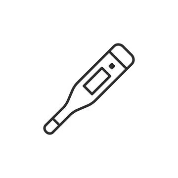 Digital Thermometer Icon Stock Illustration