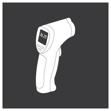 Digital thermometer icon  simple design Stock Illustration