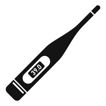 Digital thermometer icon simple vector. Medical fever Stock Illustration