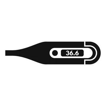 Digital thermometer icon simple vector. Infrared temperature Stock Illustration