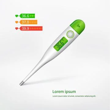 Digital thermometer Stock Illustration