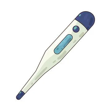 Digital thermometer illustration Stock Illustration
