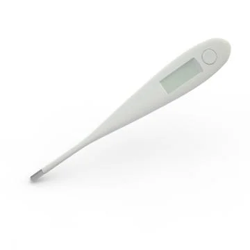 Digital thermometer off. Isolated white background Stock Illustration