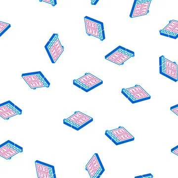 Digital thermometer isometric icon seamless pattern color Stock Illustration