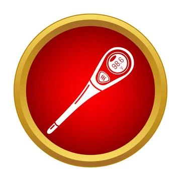 Digital thermometer measuring body temperature in fahrenheit scale Stock Illustration