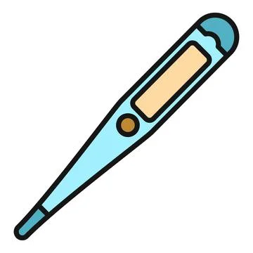Digital thermometer measuring body temperature and fever Stock-Illustration