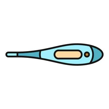 Digital thermometer measuring body temperature for health monitoring Stock Illustration