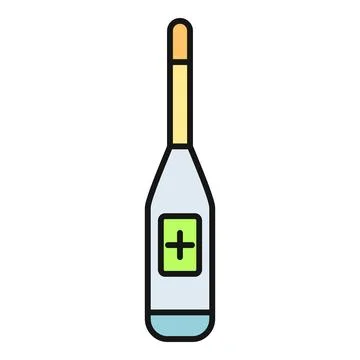 Digital thermometer measuring body temperature for health checkup Stock Illustration