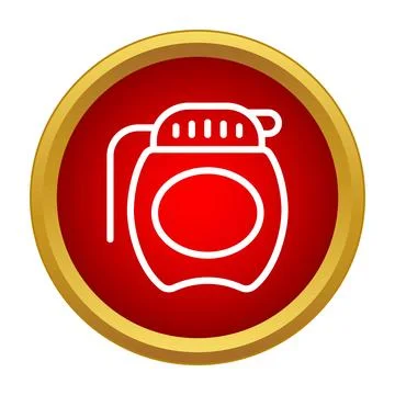 Digital thermometer measuring body temperature health icon Stock Illustration