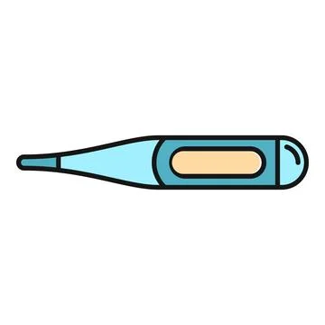 Digital thermometer measuring body temperature for health diagnostic Stock Illustration